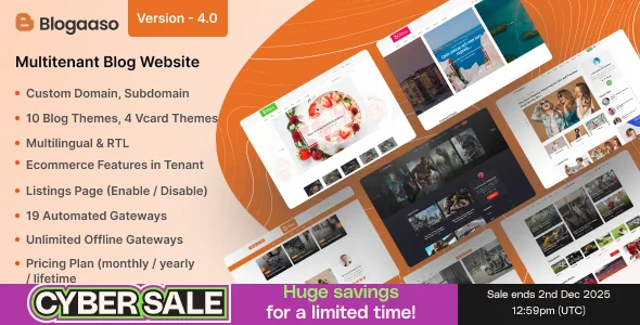 Blogaaso - Multitenant Blog Website Builder (SAAS)