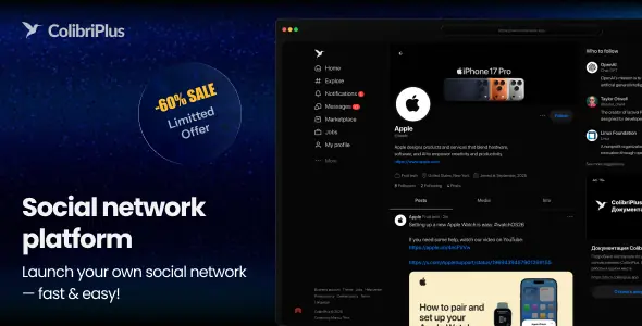 ColibriPlus - The Social Network Web Application - 11 May 2026