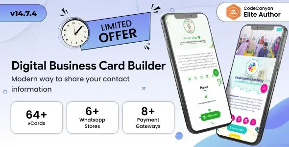 vCard SaaS v14.7.4 - Business Card Builder SaaS - Laravel VCard Saas - NFC Card