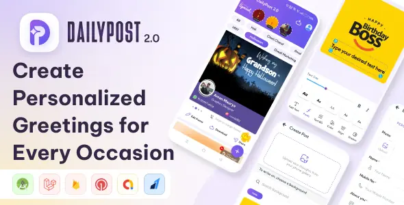 DailyPost v2.0 - Poster Maker, Festival & Business, Crafto App Clon