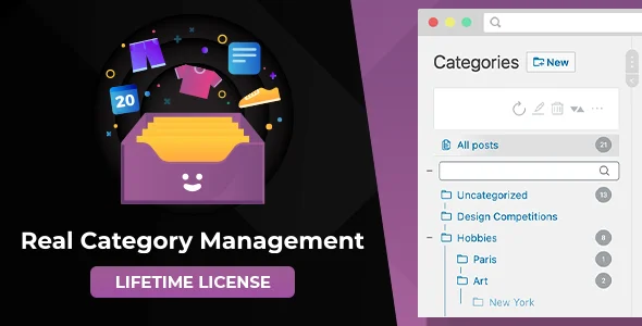WordPress Real Category Management v4.2.64 - Custom category term order / Tree view