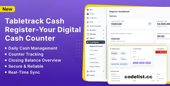 Cash Register Module for Tabletrack v1.0.11
