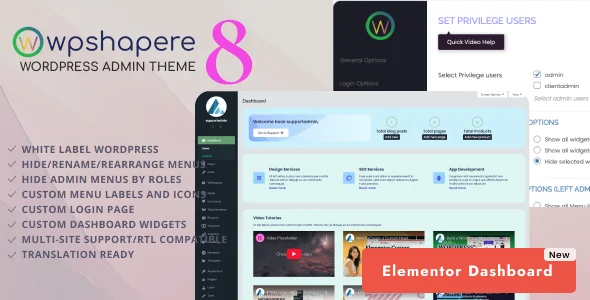 WordPress Admin Theme - WPShapere