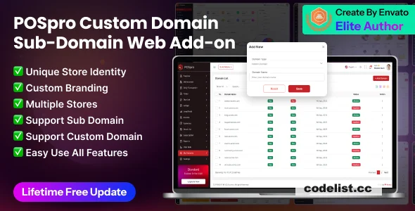POSpro – Custom Domain & Sub-Domain Add-on