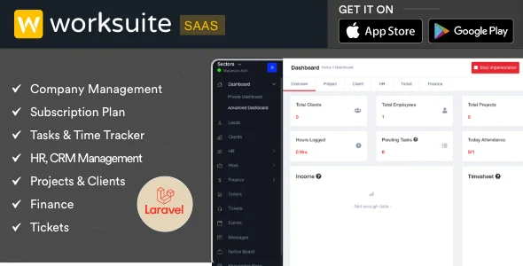Worksuite Saas v5.5.15 - Project Management System - nulled