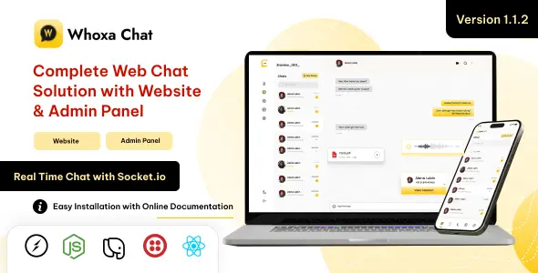 Whoxa Chat v1.1.2 - Chat Script - Web Whatsapp Clone