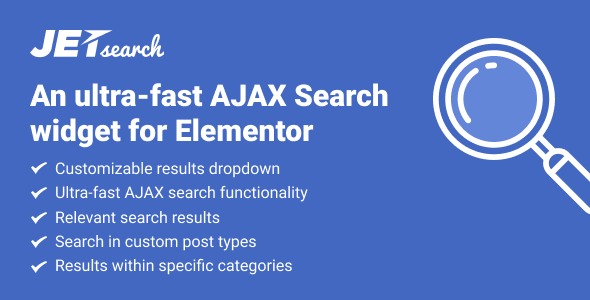 JetSearch v3.5.17.1 - AJAX Search widget for Elementor