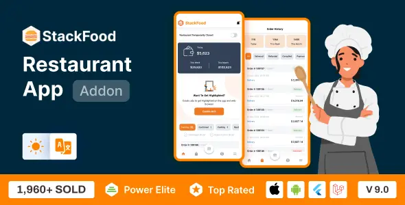 StackFood Multi Restaurant - Food Ordering Restaurant App v9.0