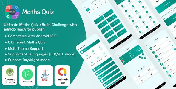 Ultimate Maths Quiz v1.8 - Brain Challenge with admob ready to publish