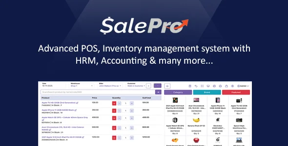 SalePro POS v5.6.1 - Inventory Management System, HRM & Accounting - nulled