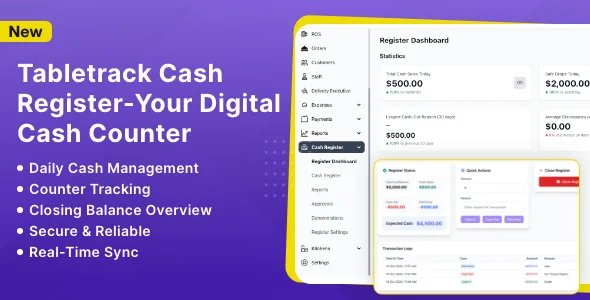 Cash Register Module for Tabletrack v1.0.14