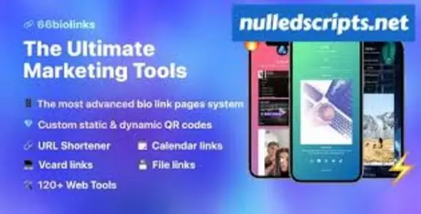 66biolinks- Bio Links, URL Shortener, QR Codes & Web Tools (SAAS) - nulled