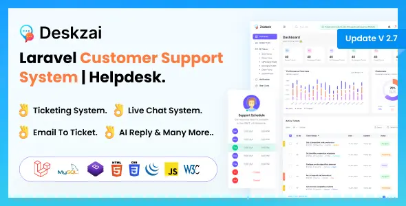 Deskzai v2.7 - Customer Support System - Helpdesk - Support Ticket - nulled