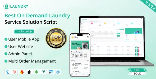Best laundry app with Admin panel v3.0.3 - Laundry booking system