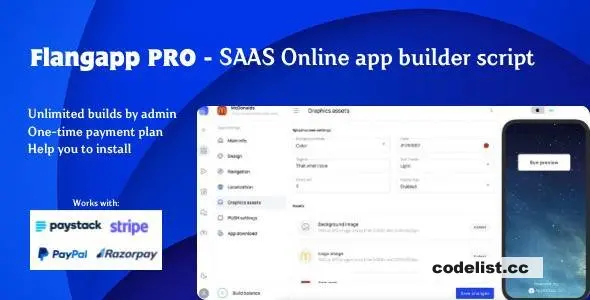 Flangapp PRO  - SAAS Online app builder from website