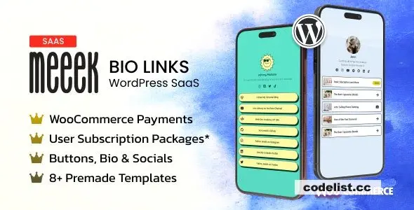 Meeek- Bio Links SaaS (WordPress)