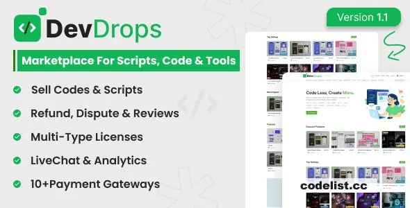 DevDrops– Marketplace for Scripts, Code & Tools