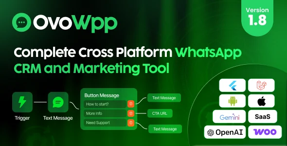 OvoWpp v1.6 - Complete Cross Platform WhatsApp CRM and Marketing Tool