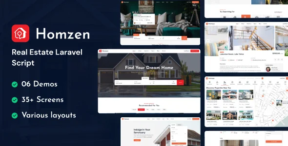 Homzen v1.3.4 - Laravel Real Estate Agency Portal Multilingual