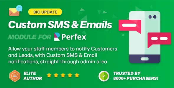 Custom SMS & Email Notifications for Perfex CRM v2.3.6