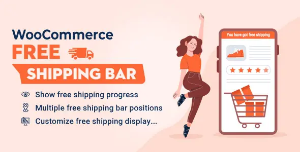 WooCommerce Free Shipping Bar v1.3.1 - Increase Average Order Value
