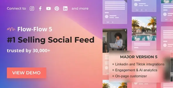 Flow-Flow v5.0.3 - WordPress Social Stream Plugin