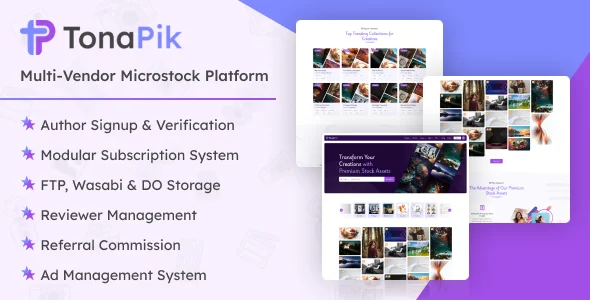 TonaPik v1.0 - Multi Vendor Microstock Platform