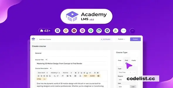 Academy LMS Pro  - All-in-One WordPress LMS Plugin For Your Online Courses