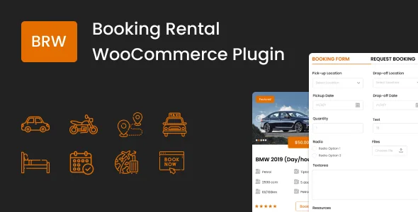 BRW v1.9.7 - Booking Rental Plugin WooCommerce