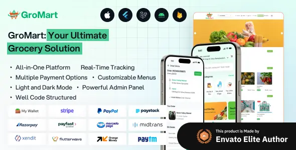 GroMart v5.6 - Grocery Store App - Multivendor Grocery Flutter App