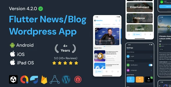 NewsPro v4.2.0 - Blog/News/Article App For Wordpress