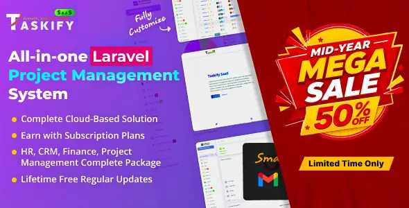 Taskify SaaS v2.0.3 - Project Management System in Laravel