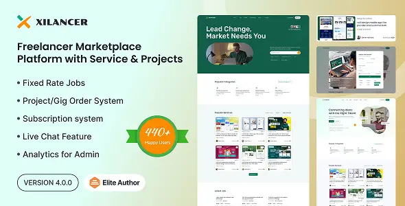 Xilancer v4.0.0 – Freelancer Marketplace Platform with Services & Projects