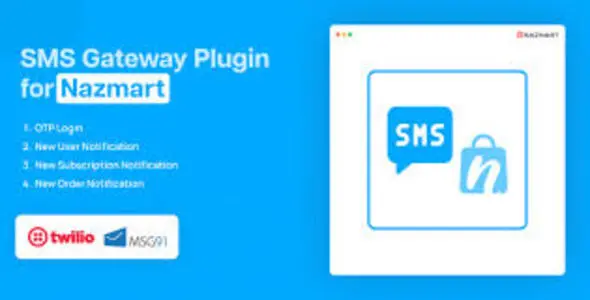 SMS Gateway Plugin - Nazmart Multi-Tenancy eCommerce Platform (SAAS)