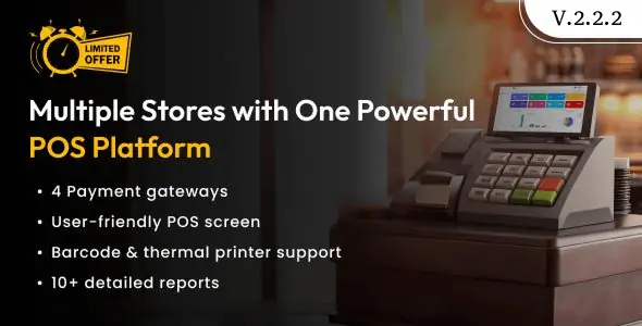 POS Saas for Multi Store / Outlets v2.2.1 - Built on Laravel + React JS