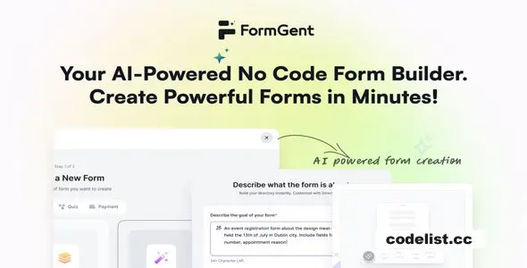 FormGent Pro- Next Generation AI Form Builder in WordPress
