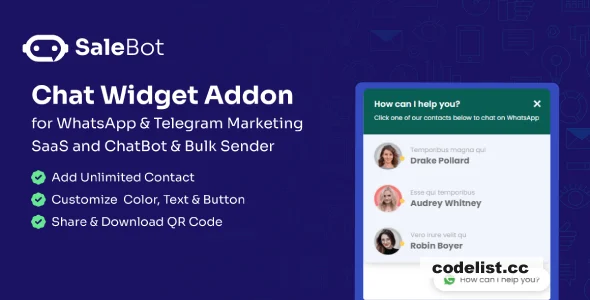 SaleBot Chat Widget Addon