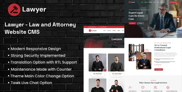 Lawyer v2.0 - Law and Attorney Website CMS