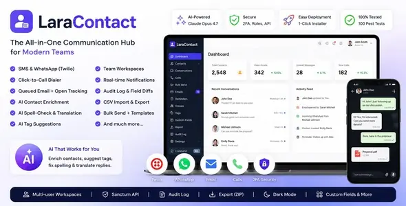 LaraContact v2.0 – Contact Management & WhatsApp AI-assisted CRM