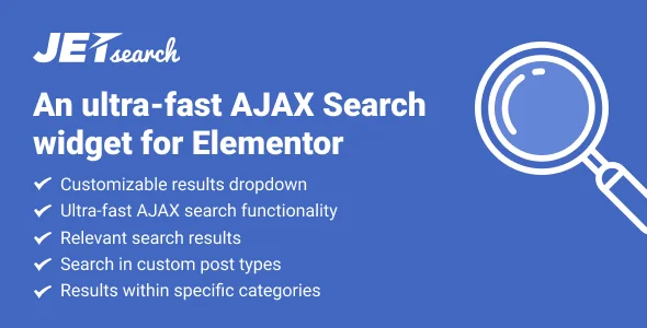 JetSearch v3.5.13 - AJAX Search widget for Elementor