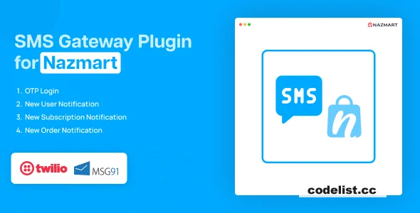 SMS Gateway Plugin - Nazmart Multi-Tenancy eCommerce Platform (SAAS)
