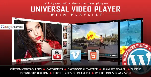 Universal Video Player v3.8.6 - WordPress Plugin