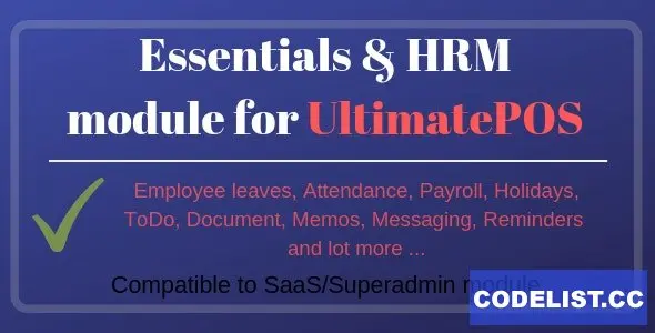 Essentials & HRM (Human resource management)  - Module for UltimatePOS