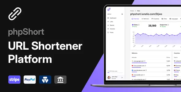 phpShort v53 - URL Shortener Platform - nulled