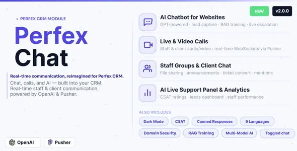 Perfex CRM Chat v2.0.0