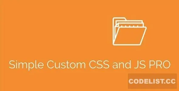 Simple Custom CSS and JS PRO