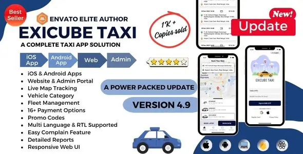 Exicube Taxi App v4.9.0