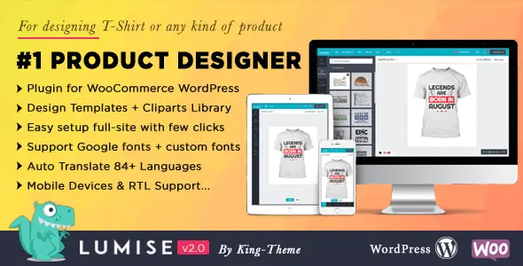 Lumise Product Designer v2.0.8 - WooCommerce WordPress