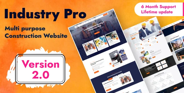 Industry PRO - Multipurpose Construction Builder and Agency Website Script