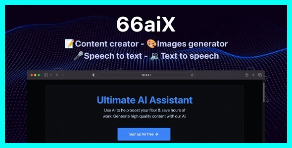 66aix - AI Content, Chat Bot, Images Generator & Speech to Text (SAAS) v36.0.0